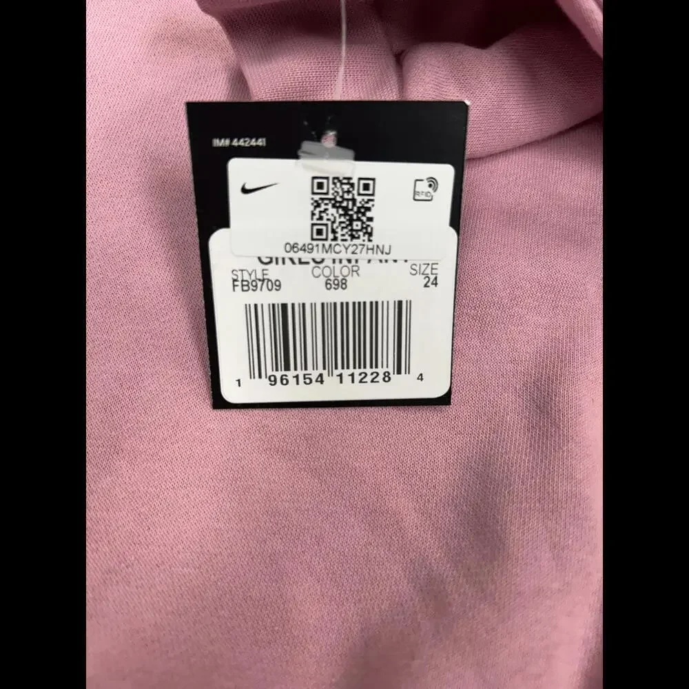 Nike Girls' Glitter Logo Pink Sweatshirt